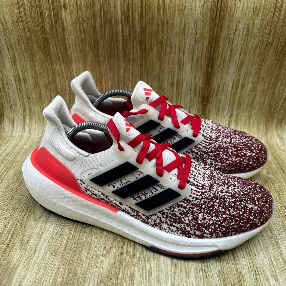 adidas Ultraboost Light Mens Size 10 Light Chalk Bright Red Running Shoes IE1689